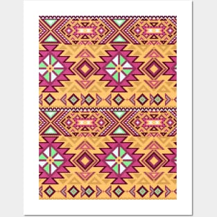 Ethnic pixel ornament #8 Posters and Art